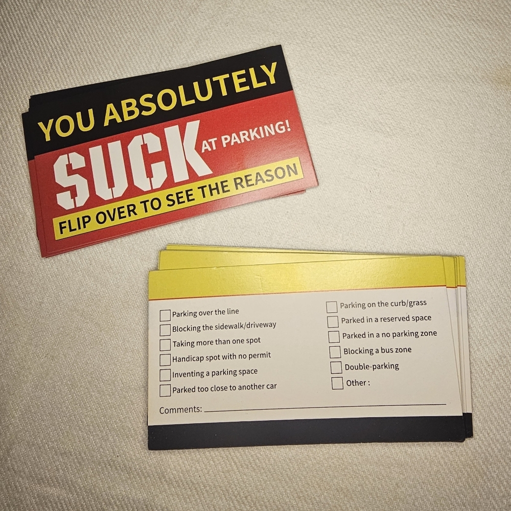 Parking Cards (25qty)